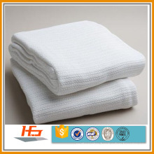 cotton thermal cellular white weave leno hospital blanket